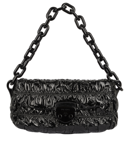 Vernice Gaufre Flap Bag, front view